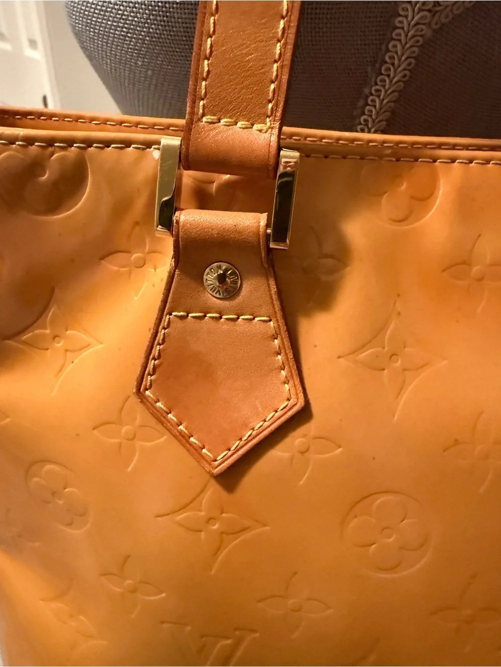 Louis Vuitton Caramel Vernis Patent Leather Monogram Tote